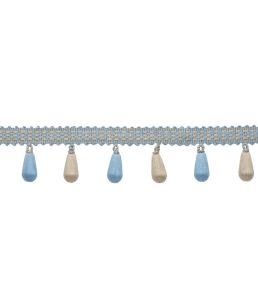 Ilana Beaded Fringe Trimming by Samuel & Sons Ocean
