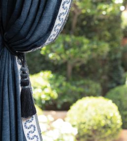 Ilana Embroidered Border Trimming by Samuel & Sons Coral