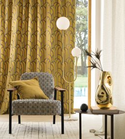 Illinois Fabric by Camengo Black & White