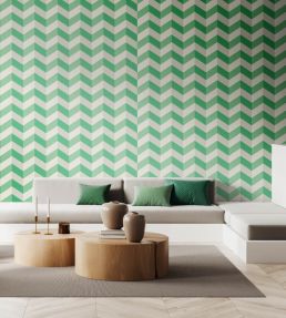 Illusion Chevron Wallpaper by Ohpopsi Hot Fushcia
