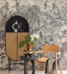 Illustrative Forest Mural by Eijffinger Blue