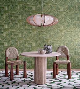 Imbrication Wallpaper by Casamance Ebene
