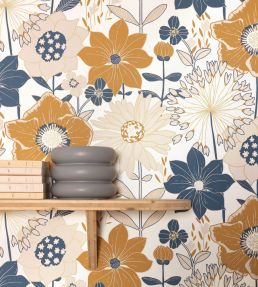 Immensite Wallpaper by Caselio Bleu Or