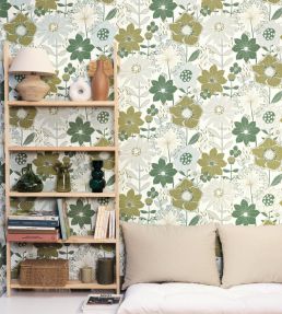 Immensite Wallpaper by Caselio Vert Or