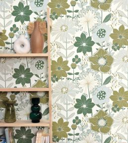 Immensite Wallpaper by Caselio Vert Or