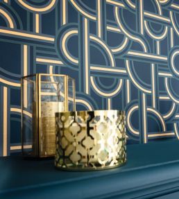 Impass Wallpaper by Caselio Golden Beige