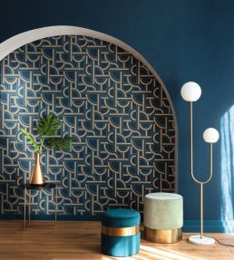 Impass Wallpaper by Caselio Golden Beige