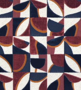 Impatient Fabric by Casamance Pourpre Bleu Azurite