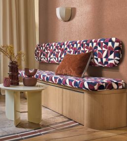 Impatient Fabric by Casamance Pourpre Bleu Azurite