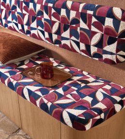 Impatient Fabric by Casamance Pourpre Bleu Azurite