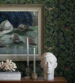 In The Oak Wallpaper by Borastapeter Blue