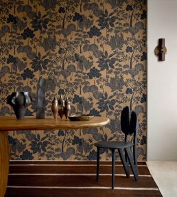 Inara Wallpaper by Casamance Noir/Dore