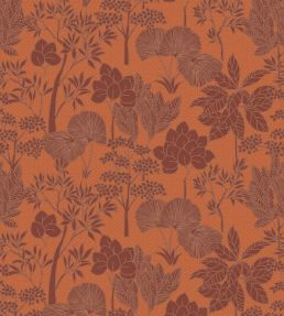 Inara Wallpaper by Casamance Orange Brule