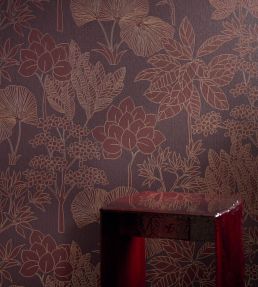 Inara Wallpaper by Casamance Sable