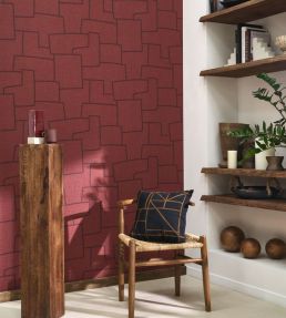 Inca Wallpaper by Casadeco Amarena
