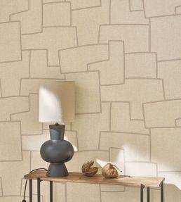 Inca Wallpaper by Casadeco Beige Lin
