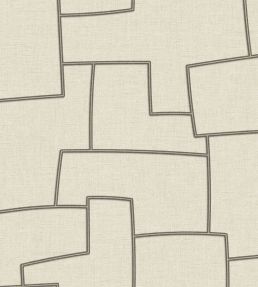 Inca Wallpaper by Casadeco Grege / Noir