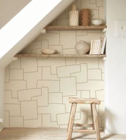 Inca Wallpaper by Casadeco Sable