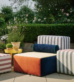 Calvari Outdoor Fabric by Christopher Farr Cloth Verde