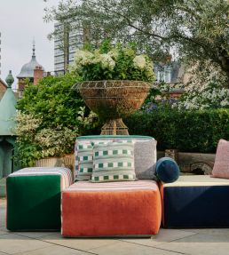 Inca Performance Velvet Fabric by Christopher Farr Cloth Verde