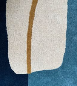 Edito Paris Inclusion rug Storm Blue and Mustard KE-041S Storm Blue and Mustard