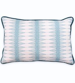 Indian Stripe Cushion 60 x 40cm by Barneby Gates Plaster/Teal