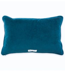 Indian Stripe Cushion 60 x 40cm by Barneby Gates Plaster/Teal
