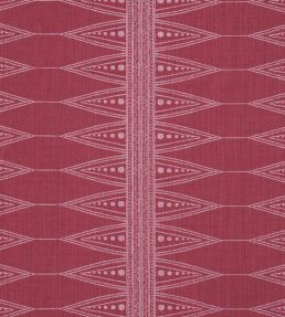 Indian Stripe Fabric by Barneby Gates Snug Red