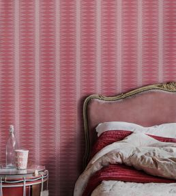 Indian Stripe Wallpaper by Barneby Gates Snug Red