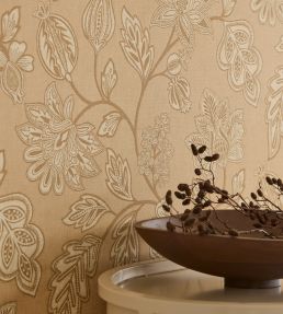 Ikat Flower Trail Wallpaper by Eijffinger Blue