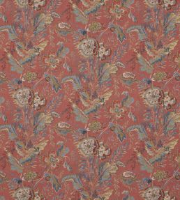 Indienne Flower Fabric by GP & J Baker Red