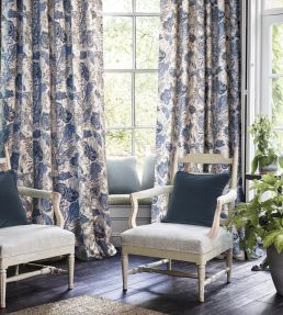 Indienne Flower Fabric by GP & J Baker Emerald / Red