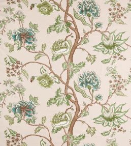 Indienne Fabric by Harlequin Blush/Forest