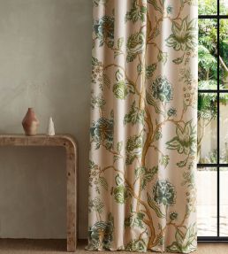 Indienne Fabric by Harlequin Blush/Forest