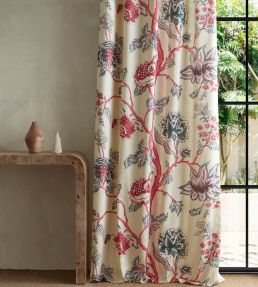 Indienne Fabric by Harlequin Indigo/Maroon