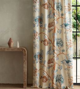 Indienne Fabric by Harlequin Terracotta/Azul