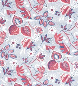 Indienne Hazel Fabric by Anna French Red and Blue