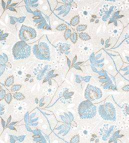 Indienne Hazel Fabric by Anna French Spa Blue
