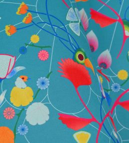 Indienne Vitaminee Fabric by Casal Turquoise