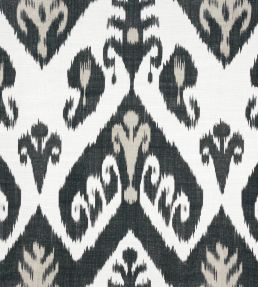 Indies Ikat Fabric by Thibaut Black