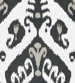 Indies Ikat Wallpaper by Thibaut Black