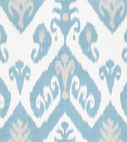 Indies Ikat Fabric by Thibaut French Blue