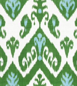 Indies Ikat Fabric by Thibaut Green