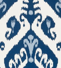 Indies Ikat Wallpaper by Thibaut Navy