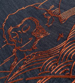 Indigo Macaque Wallpaper by Moooi Ivory