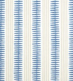Indo Stripe Fabric by Thibaut Navy