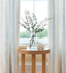 Indo Stripe Fabric by Thibaut Seaglass