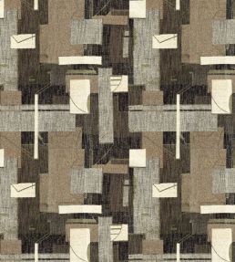 Indore Fabric by JORO T34-Black/Gold