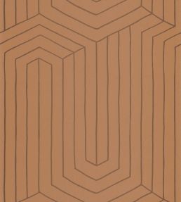 Infini Wallpaper by Caselio Camel Cuivre