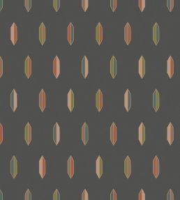 Inlay Wallpaper by Cole & Son Jewel Multi & Bronze on Charcoal